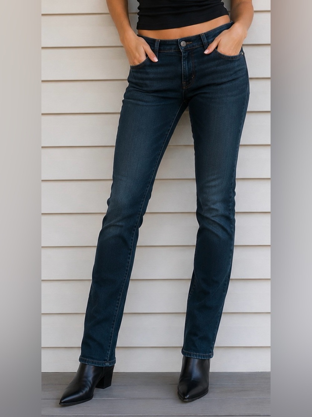 Rogan Slim Straight Jeans Dark Wash Size 25 Made in USA